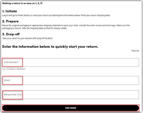 mountain hardwear return order.